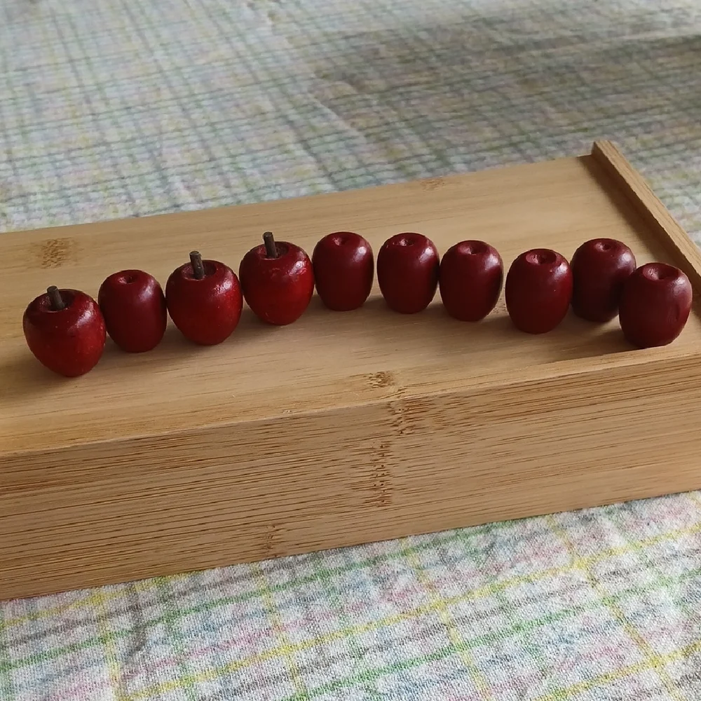 Wooden Apple Cart Decor As Is